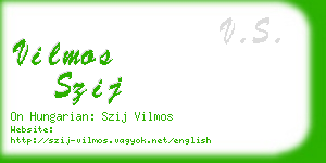 vilmos szij business card